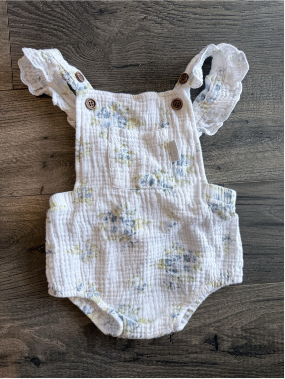 Shabby Chic Muslin Floral Bubble Romper Cottagecore Boho Baby 12-18M Garden Baby